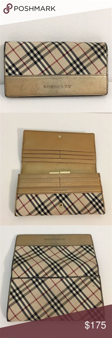 burberry wallet with gold buttons|authentic burberry wallet sale.